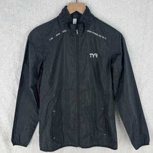 TYR Womens Alliance Windbreaker Black Wind & Water Resistant‎ Full Zip Jacket